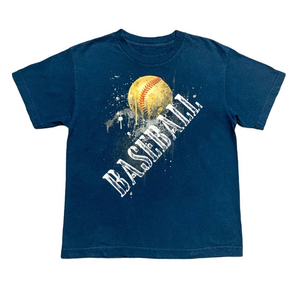 TEK GEAR BASEBALL T-SHIRT SIZE M BOYS SHORT SLEEVES ROUND NECK